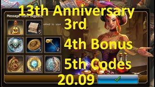 Drakensang Online - 3rd,4th,5th Bonus Codes 13th Anniversary Bonus Codes 20.09.24