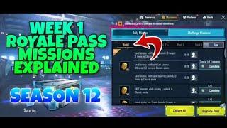 SEASON 12 WEEK 1 ALL MISSIONS EXPLAINED l HOW TO COMPLETE WEEK 1 MISSIONS VERY EASY