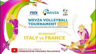 WEVZA VOLLEYBALL TOURNAMENT U16W: ITALY vs FRANCE