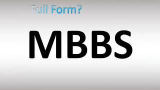 MBBS Full Form - Meaning