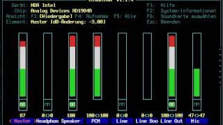 alsamixer automute and unmute