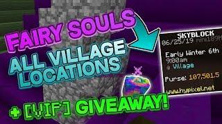 All 11 Fairy Souls in the Village! (Hypixel Skyblock) + VIP RANK GIVEAWAY [OPEN]