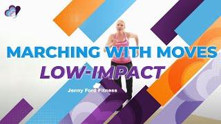 Marching with Moves | Aerobic Workout | Walking at Home | Power Walk | 30 Min | JENNY FORD