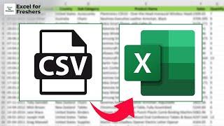 How to Convert CSV to Excel | Microsoft Excel