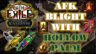 [POE 3.25] 1 DIV Build - AFK 1 Button Blight T16 - Hollow Palm Never felt better