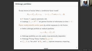 Markus Pelger, Stanford University: Deep Learning Statistical Arbitrage (9/7/21)