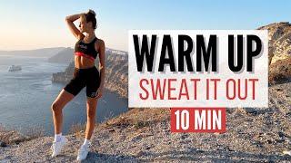 10 MIN. WARM UP WORKOUT - sweat it out with fun // cardio inspired | No Equipment | Mary Braun