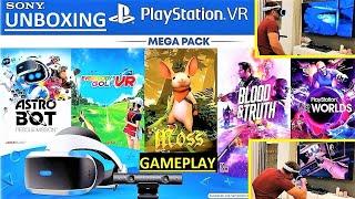 Sony PLAYSTATION VR V2 MEGA PACK 3 Unboxing Gameplay SetUp Testing