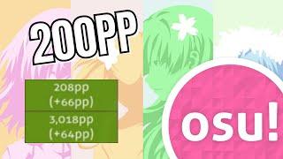 osu! My First 200pp Play (Easy DT farm map)