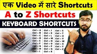 Keyboard a to z shortcut keys | keyboard shortcuts a to z | Keyboard Shortcuts