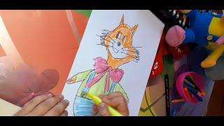 Как нарисовать кота леопольдаdraw the cat leopold画猫利奥波德