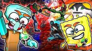 SpongeBob Becomes BEN 10 in Roblox! (IT'S HERO TIME!!!)