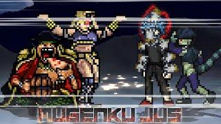 Wamuu & Blackbeard vs Shigaraki RV2 & Meruem ANIME MUGEN JUS