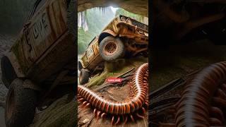 Nature Exploration | Travel Discovered | Abandoned Car #shorts #millipede #wow