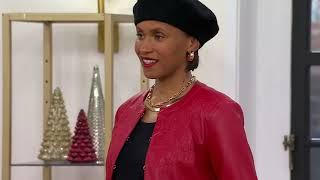 Isaac Mizrahi Live! Embroidered Faux Leather Jacket on QVC