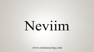 How To Say Neviim