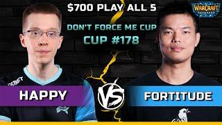 WC3 | $700 Play All 5 | [UD] Happy vs Fortitude [HU] | Don't Force Me Cup #178