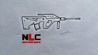 HOW TO DRAW Aug A3 GUN FROM PUBG by vishal sairkar