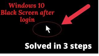 Windows 10 black screen with cursor after shutdown