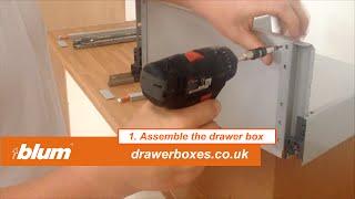 Blum Tandembox Antaro - deep replacement kitchen drawer box - 1 of 3    Assemble the drawer box