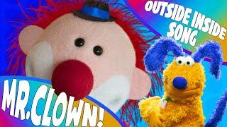 Mr. Clown and Milton sing Outside Inside - Fun Kids Sing Along!