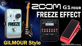 ZOOM G1 Four FREEZE - Worship and Gilmour Style using JOYO Multimode Volume Wha.