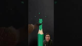 Зеленый карандаш #art #satisfying #drawing #painting #artist #ladygaga #lyricvideo #tiktokviral
