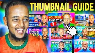 ለጀማሪዎች ይህንን Thumbnail እንዴት በስልኬ ብቻ እንደሰራሁት ላሳያችሁ!! | Making Thumbnail On Mobile Phone