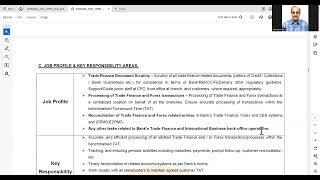 Bank Trade Finance Officer Interview questions answers materials, videos two mocks pl see comments