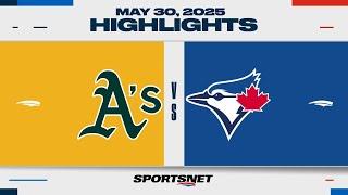 MLB Highlights | Athletics vs. Blue Jays - May 30, 2025
