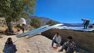 Victory Over the Storm! Farzaneh’s Race to Finish the Roof Before the Autumn Rains! ️