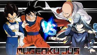 Goku OP & Vegeta OP vs Saitama & Rimuru Tempest ANIME MUGEN JUS Team Fight 2 vs 2