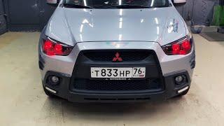 У Mitsubishi ASX аж "глаза" наливаются кровью! Полная замена автосвета