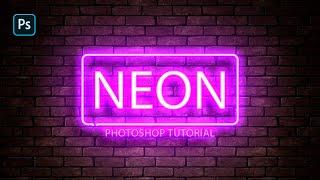 Como crear EFECTO DE TEXTO NEÓN en PHOTOSHOP | CREAR LETRAS CON EFECTO NEÓN EN PHOTOSHOP - TUTORIAL