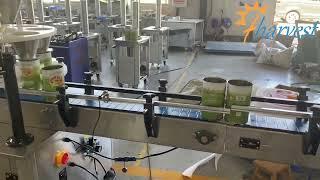 Round accumulation table, #automatic #fruit oatsmeal #fiiling #sealing machine #packing line(2022)