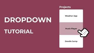 How To Create a HTML Dropdown Menu | CSS Dropdown Tutorial