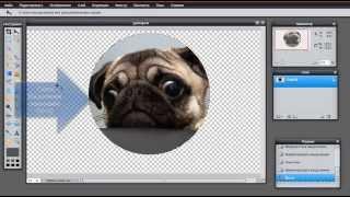 Как обрезать фото по кругу в фотошоп онлайн