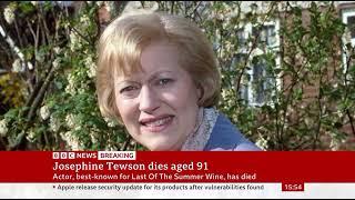 Josephine Tewson dies - BBC Breaking News (19 August 2022)