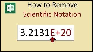 How to remove scientific notation from large numbers in Excel