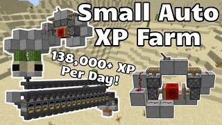 Small Auto XP Farm - Massive Power 138k+ XP Per Day! (Minecraft Java 1.13 -1.15)