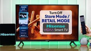 Hisense VIDAA Smart TV: Store Mode ON/OFF Settings! [Disable Demo Mode]