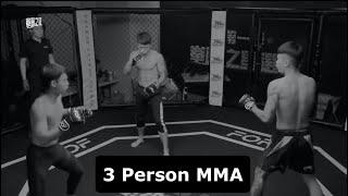 Three Person MMA Match (1 v 1 v 1)