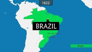 The history of Brazil - Summary on a Map