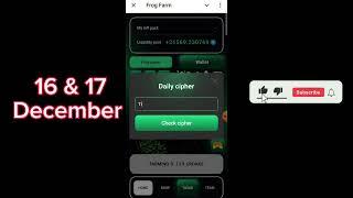 Frog Farm Daily Cipher Code 16 & 17 December | Frog Farm Daily Cipher  |Frog Farm Today Cipher code