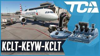 MSFS LIVE | Real World American OPS | Fenix A319 | TCA Airbus Pack | Charlotte - Key West | VATSIM