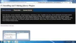 17 Installing and Utilizing jQuery Plugins