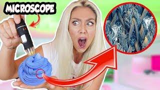 WHAT SLIME LOOKS LIKE UNDER A MICROSCOPE! 1000x ZOOM YOU WONT BELIVE THE RESULTS *INSANE!*