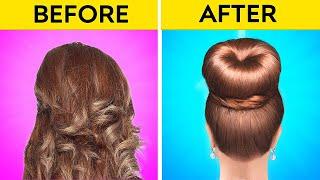 SMART HAIR HACKS || Cool Beauty Tips and Tricks! Makeup Tutorials | School Ideas & Crafts by 123 GO!