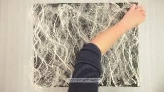 Marble effects with viscose fibers