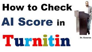 How to check AI score in Turnitin | Turnitin AI detector | Can Turnitin detect AI